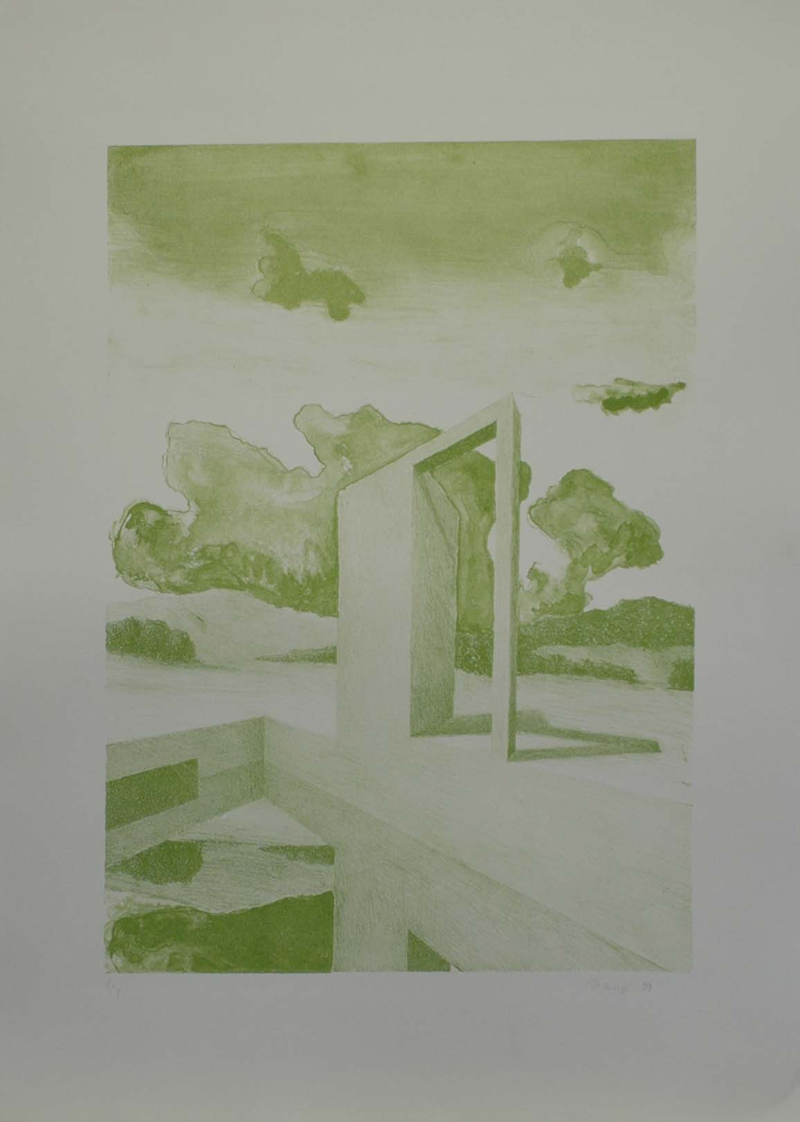 Moderní sloup, 2009, 70x50cm, Litografie Náklad 9