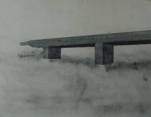 Most bez konce, 2009, uhel na papíře, 68,5x88cm