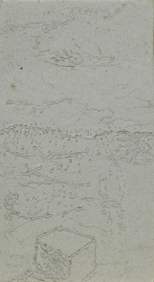 Bez názvu, 2010, rytina papíru, 17,5×9,5cm