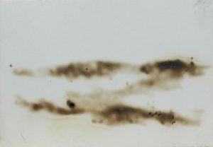 Kresba střelným prachem, 2010, střelný prach na papíře, 10,5x15cm