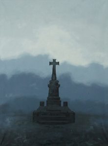 Hrob v krajině, 2011, olej na plátně, 80x60cm