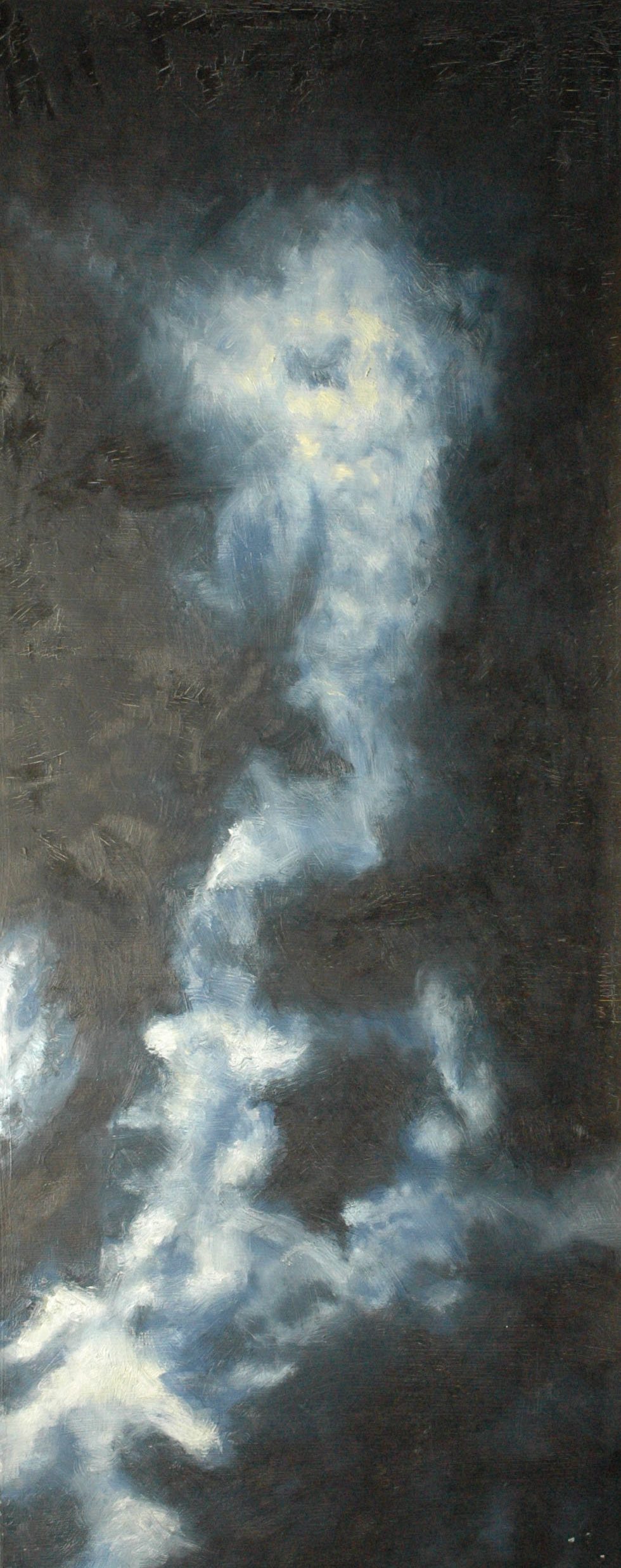 Bílá mlhovina, 2012, olej na plátně, 139,5x56cm