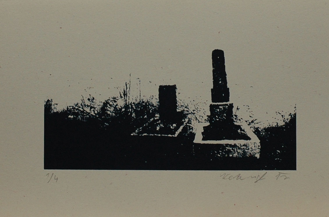 Dva osamocené hroby, 2012, 21,5×31,5cm, Sítotisk Náklad 4