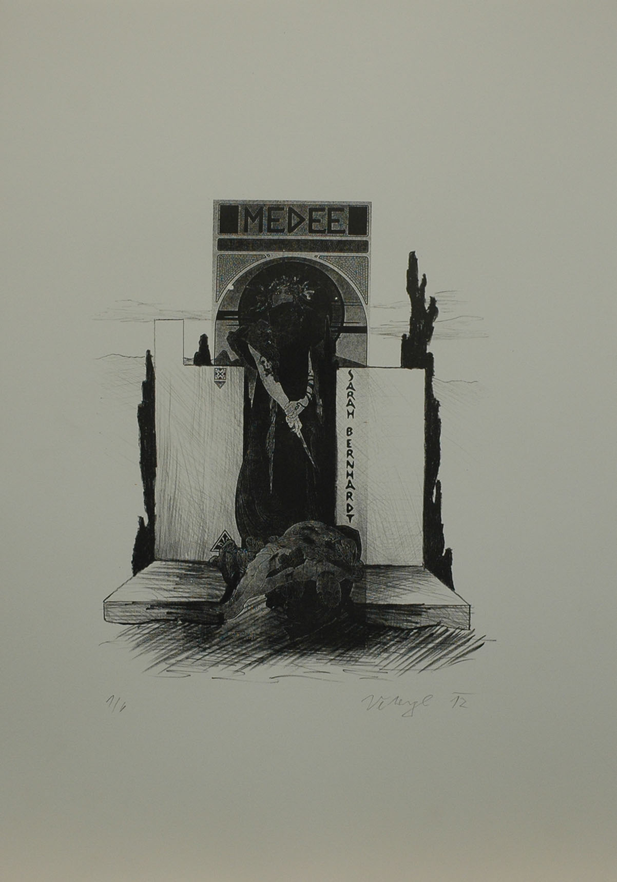 Médea, 2012, 50x35cm, Litografie Náklad 6 