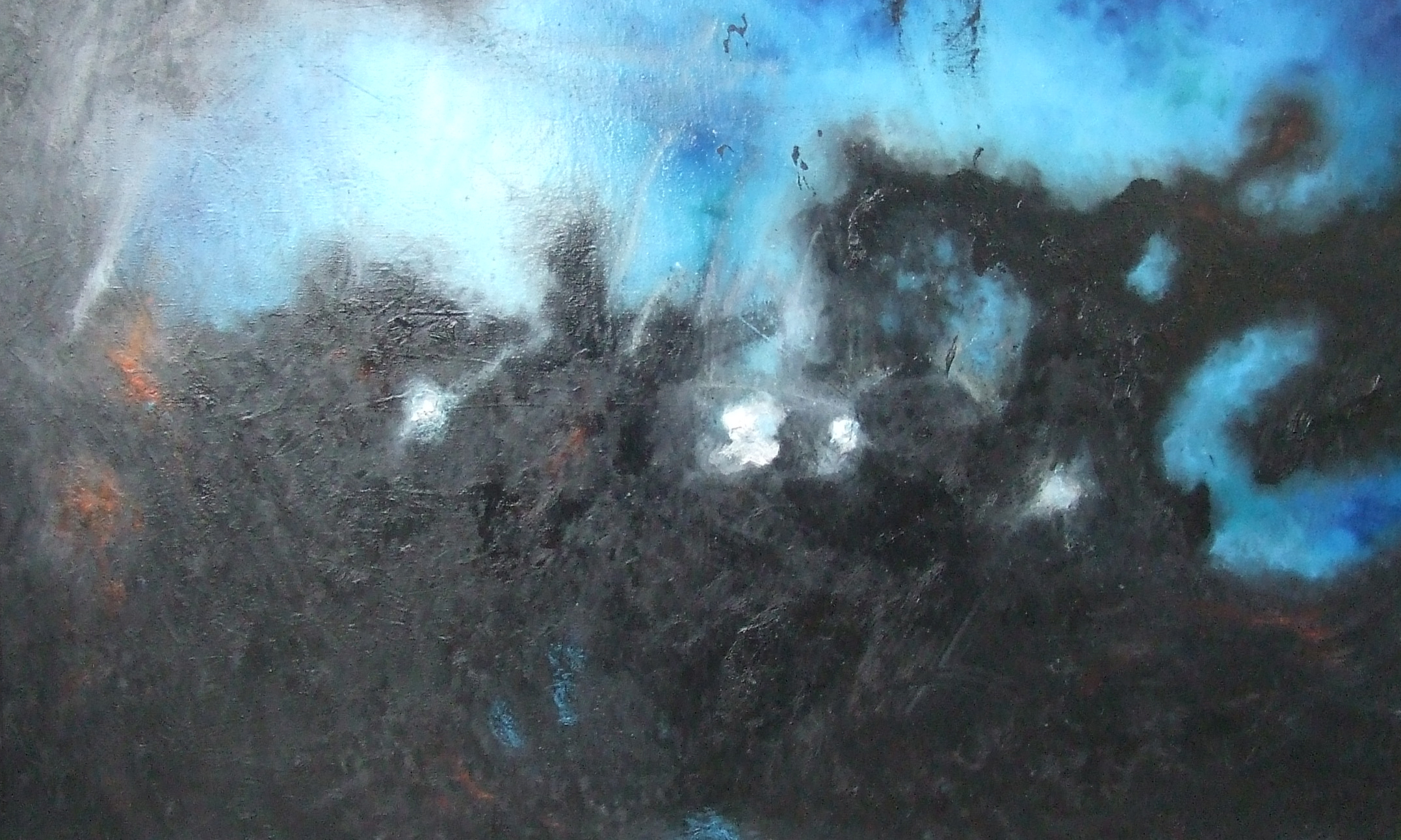 Temná mlhovina, 2012, olej na plátně, 120x195cm