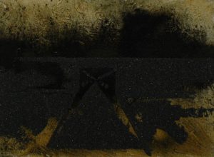 Brána II, 2013, uhel, pigmenty a olej na plátně, 30x40cm