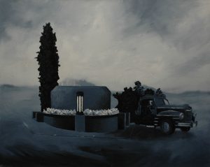 Múza funebráků, 2013, olej na plátně, 60×75 cm