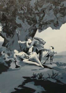 Marnost těla, 2014, olej na plátně, 70x50cm