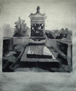 Hrob lásky, 2014, 145x117cm, Tisk z výšky z polystyrenu na filc Náklad 2